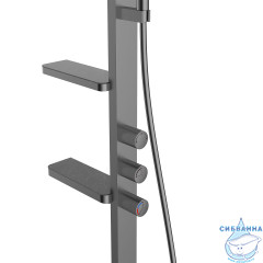 Душевая система Vincea Inspire 300 1 режим VSFS-3I11GM (вороненая сталь)