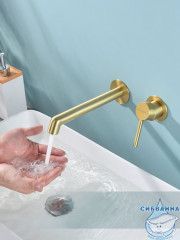 Смеситель для раковины встраиваемый Calypso CS1120-3 (сатин золотой)