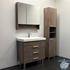 Тумба Comforty Никосия 80 дуб темный с раковиной Comforty 80 00-00007621