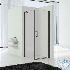 Душевое ограждение Vincea Orta 90x90 профиль черный, стекло прозрачное VSR-1O9090CLB