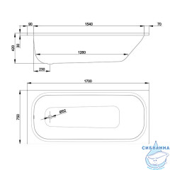 Стальная ванна Bette Form AD AS 170x75