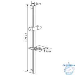 Душевой гарнитур Gappo 78 1 режим G8011 (хром)