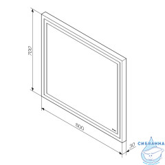 Зеркало Am.Pm Gem 80 см M91AMOX0801WG
