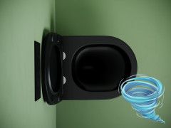 Унитаз подвесной безободковый Ceramicanova Uno Rimless CN11001TMB с сиденьем быстросъемным Soft Close (микролифт)