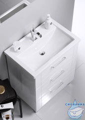 Тумба напольная Aqwella Classic Манчестер 70 с раковиной Фостер 70 белый