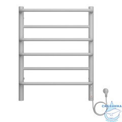Полотенцесушитель электрический Санприз Евромикс П6 45Х60 (белый матовый) (подключение универсальное)