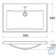 Мебельная раковина 1Marka Анита 58