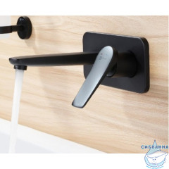 Смеситель для раковины встраиваемый Lemark Bronx LM3726BL (черный матовый)