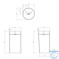 Раковина напольная 45 см ABBER Stein AS2506