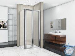 Душевое ограждение Bas Infinity SD+SP 90х90 профиль хром, стекло прозрачное (без поддона)