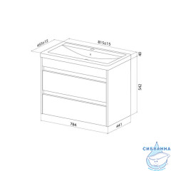 Тумба с умывальником, подвесная, 80 см, белый, Zodiac X, IDDIS, ZDX80W0i95K подходит умыв. 4078000i28