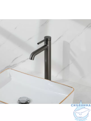 Смеситель для раковины Gappo G1006-29(без донного клапана) (оружейная сталь)