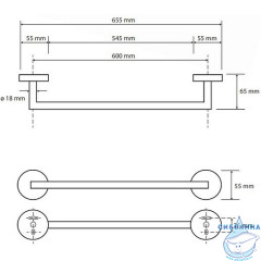 Полотенцедержатель Bemeta Graphit 156204042