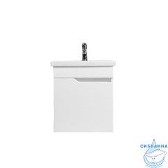Тумба Viant Куба 50П с раковиной Como 50 белый