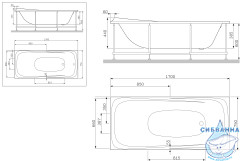 Панель боковая Am.Pm Sensation W30A-000-075W-PWNF 75 орех