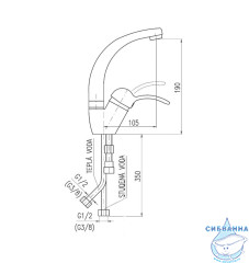 Смеситель для раковины RavSlezak Лабе L006.5/2Z (без донного клапана)