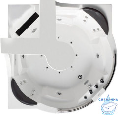 Акриловая ванна Gemy G9070 K 170х170 с гидромассажем