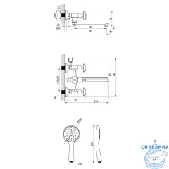 Смеситель для ванны Lemark Practica LM7513C (хром)