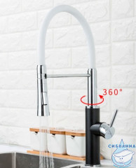 Смеситель кухни Frap F4452-7 (белый/черный)