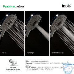 Лейка для душа Iddis 3 режима SEN3F00i18 (хром)