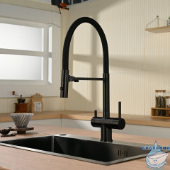 Смеситель для кухни Vincea  VKF-120MB (черный матовый)