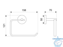 Держатель туалетной бумаги Aquatek Бетта AQ4608CR