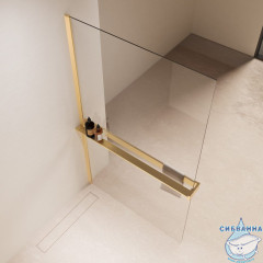 Walk-in Vincea Walk In HS 90 профиль брашированное золото, стекло прозрачное VSW-1HR900CLG
