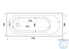 Ванна из искусственного камня Bas Марбея 170x70