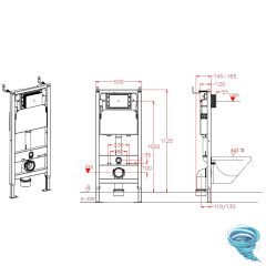 Инсталляци Calypso Beta с унитазом Calypso CS74UQ-OK c сиденьем Soft close (микролифт) B74UQ-OK-SET