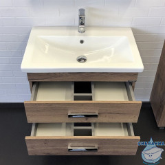 Тумба Comforty Никосия 70 дуб темный с раковиной Comforty 70 00-00008855