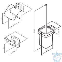 Набор аксессуаров для ванной комнаты AM.PM Gem AK90T1703W