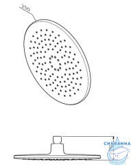 Верхний тропический душ Am.Pm Like F0580000  250 1 режим (хром)