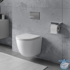 Унитаз подвесной безободковый Lemark Glazer 9614003 с сиденьем быстросъемным Soft Close (микролифт)