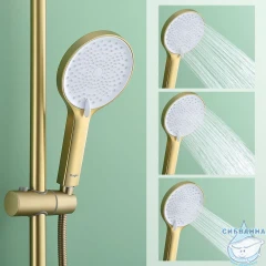 Душевая система Raglo 260 1 режим R03.24.03 (сатин золотой)