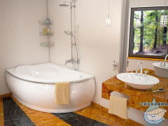 Ванна из литьевого мрамора Esse Flores R 149x102