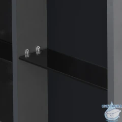 Шкаф-зеркало Акватон Сохо 60 см графит 1A258302AJA0L