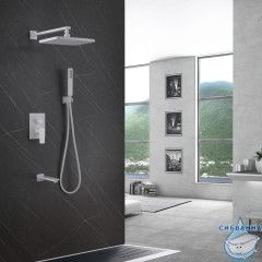Душевая система Abber Weiss Insel 310 1 режим AF8017FW (белый матовый)