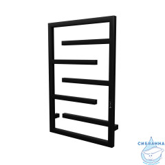 Полотенцесушитель электрический Toni Arti Canelli pulsante 7П 500x800 черный матовый