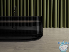 Ванна из полиэфирной смолы ABBER Kristall 170х75 AT9708Onyx черная