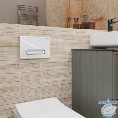 Кнопка смыва Charus Magnus FP.340.11.01 белый глянцевый/хром