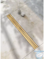 Дренажный трап для душа Raglo R650.60.03 60 см с решеткой (сатин золотой) 