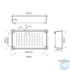 Коландер, нерж. сталь, сатин, 426*231, Kitchen Line, IDDIS, KOL23S0i59