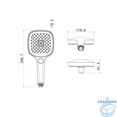 Лейка для душа, хром, Slide, IDDIS, SLI3F0Ci18