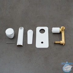 Душевая система Lemark Bronx 230 1 режим LM3729MW (белый матовый)