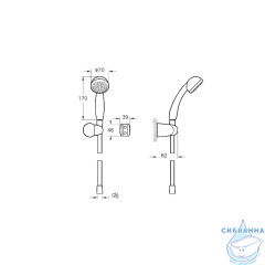 Душевая система Vitra AquaHeat 458657 220 1 режим (хром)