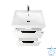 Тумба Viant Сицилия 60Н с раковиной Como 60 белый