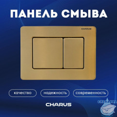 Кнопка смыва Charus Robusto FP.310.BG.05 брашированное золото