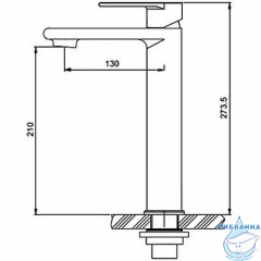 Смеситель для раковины Gappo G1099-22 (без донного клапана) (сатин)