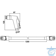 Гигиеническая лейка Timo SG-3052 chrome (хром)
