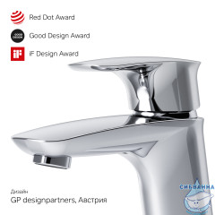 Смеситель для раковины AM.PM Spirit V2.0 F71A82100 (с донным клапаном) (хром)